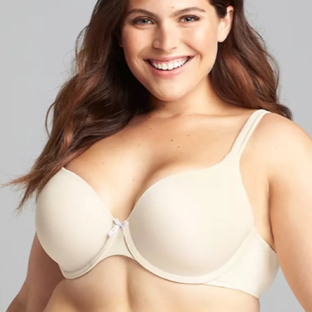 Cacique cotton lightly lined hidden underwire full coverage t shirt bra 46DD